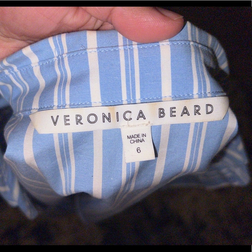 VERONICA BEARD Ferris Striped Button Up Dress - Picture 7 of 8